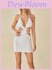 Sexy Spaghetti Strap Dress With Cross Ties For Summer Casual Wear