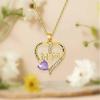 925 Sterling Silver Mom Necklace with Birthstone, I Love You Gift for Mother’s Day, Birthday – Compatible with LK01 (G-White)
