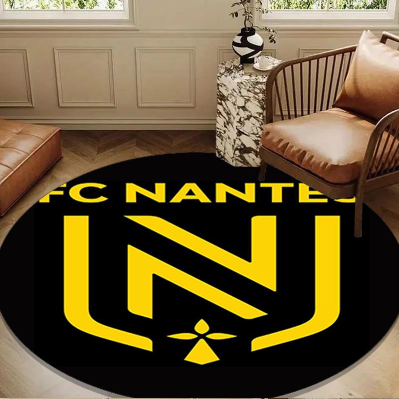 Fc Nantes Crest Design Round mat, Anti-slip Circle Carpet Chair rug For livingroom,Bedroom, doormat home decor Gift Christmas Gifts