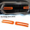 Front Grill Inserts Cover Trim Kit For Dodge Ram 1500 2500 3500 2019-2021 Orange