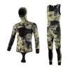 5mm Camo Hooded Wetsuit for Men & Women - Professional Diving, Hunting, Cold-Proof Fishing Suit.