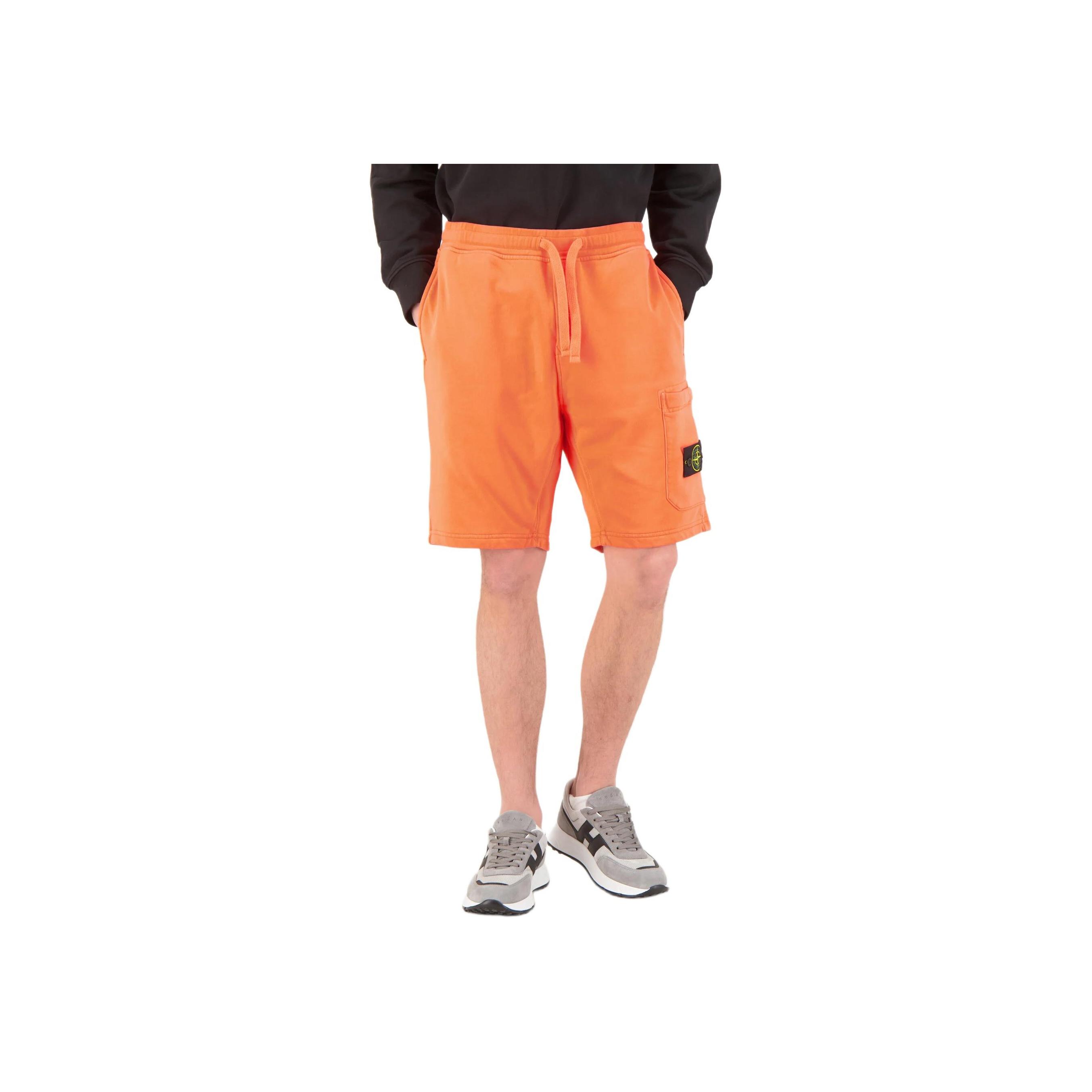 Stone Island Plain Mid-Waist Casual Shorts Men shorts Coral K1S156200012S0051-V008A XS