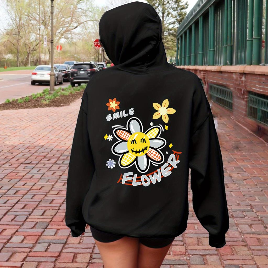 Printed Hooded Sweatshirt Men Women Pullover Tops for Walking Party Climbing XXL