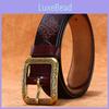 Leather Premium Belt Brass Pin Buckle Trendy Waist Accessory Decoration Daily