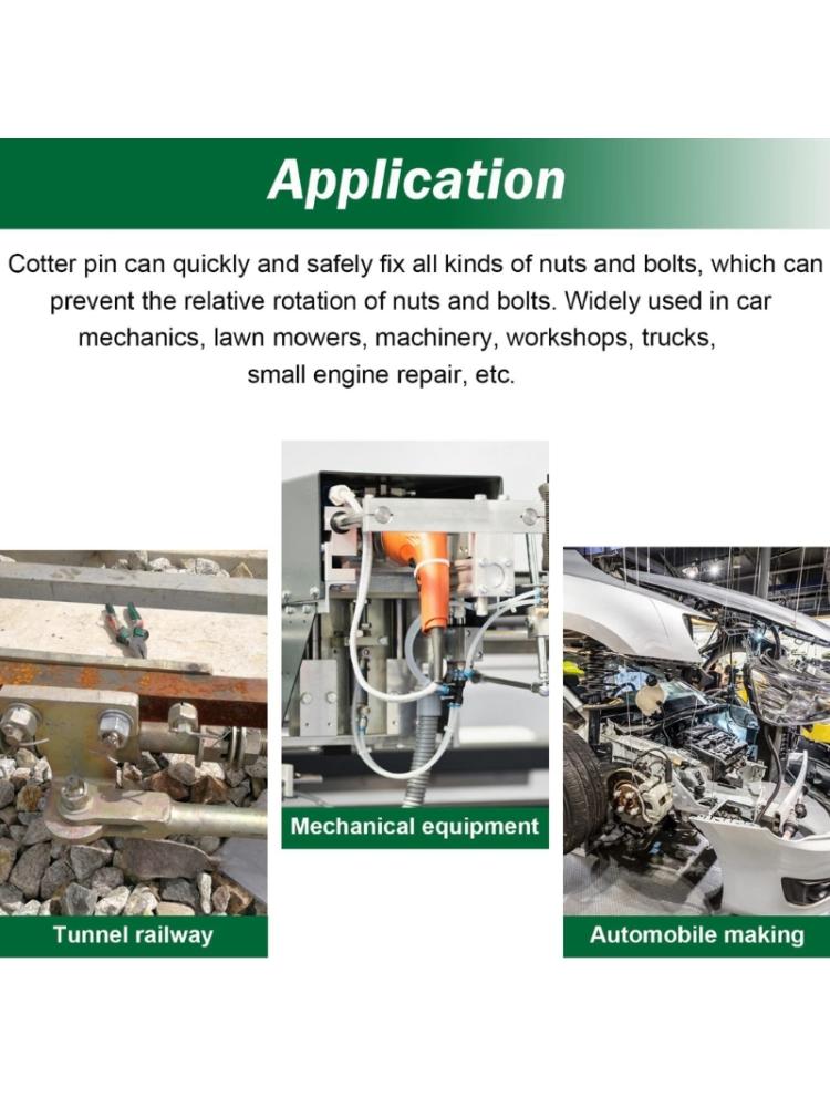 160Pcs 6 Size 304 Stainless Steel Cotter Pin Clip Key Fastener Fitting Assortment Kit for Car Mechanic Garden