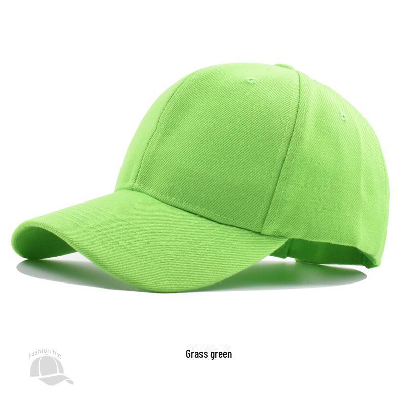 

Корейская унисекс однотонная вышитая бейсболка - защита от солнца Adjustable (55-59CM) розовый