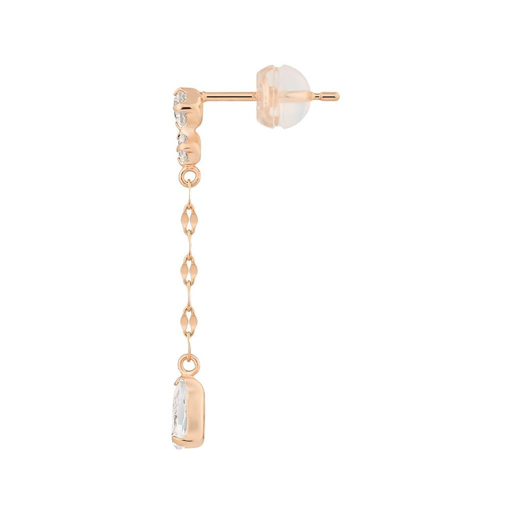 Official 10K Pink Gold Birthday Gift for Includes Jewelry 112546153104 4℃ Earrings, Women, Case,