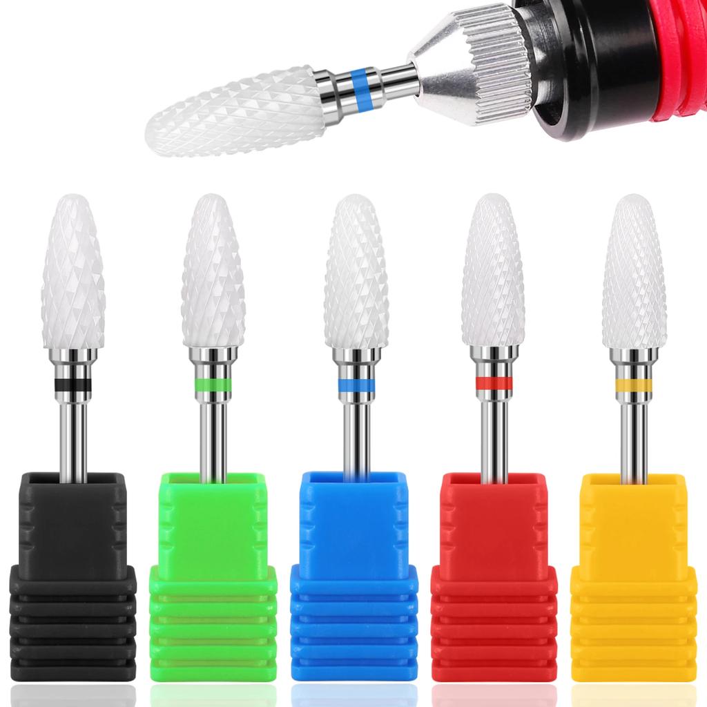 25 Types Ceramic Milling Cutter Nail Drill Bit Electric Manicure Pedicure Mill Bits Machine Files Nail Art Tools Equipment