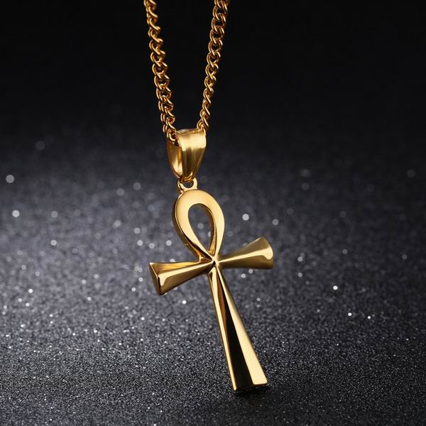 

Vintage Stainless Steel Ankh Neckalces For Men Women Egyptian Necklaces Male Jewelry 60cm