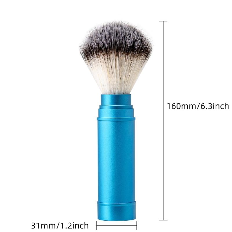 Pennello da Barba da Viaggio Pennello da Barba per Barba Pennello da Rasatura Capelli in Nylon Pennello per Barba Strumento per la Cura della Barba Facile da Usare per Saloni