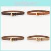 Two Layer Cowhide Leather Belt Unisex Stylish Simple Design For Jeans Casual Outfits