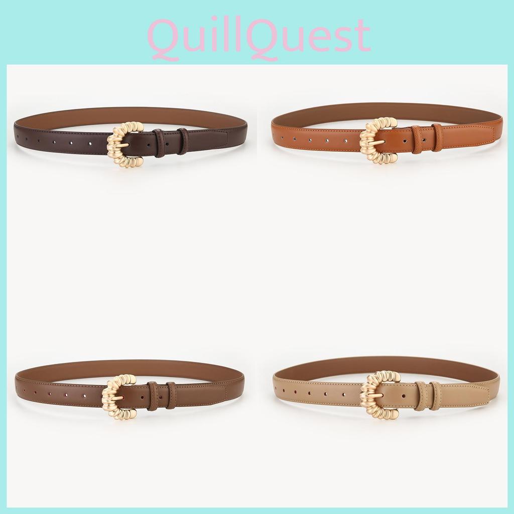 Two Layer Cowhide Leather Belt Unisex Stylish Simple Design For Jeans Casual Outfits