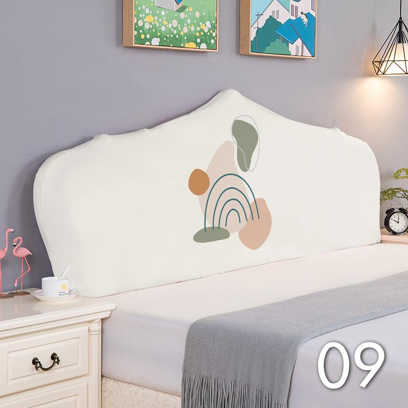 Elastic Bed Headboard Cover Cotton All-inclusive Bed Head Cover Small Fresh Flower Printed Bedside Slipcover Universal 1.2-2.2M