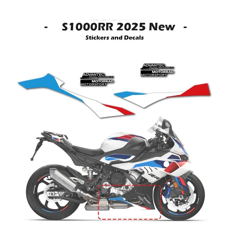 For BMW 2025 S1000RR Motorcycle Blue and White Design Fairing Shell Full Car Sticker Decal