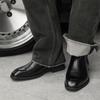 Mode Business Herren Lederstiefel Modische und vielseitige britische Designstile Formelle Party und Büro Schwarz braune Schuhe 38-46
