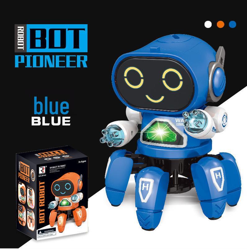 Electric Luminous Six-Claw Singing and Dancing Robot Fish Toy for Kids