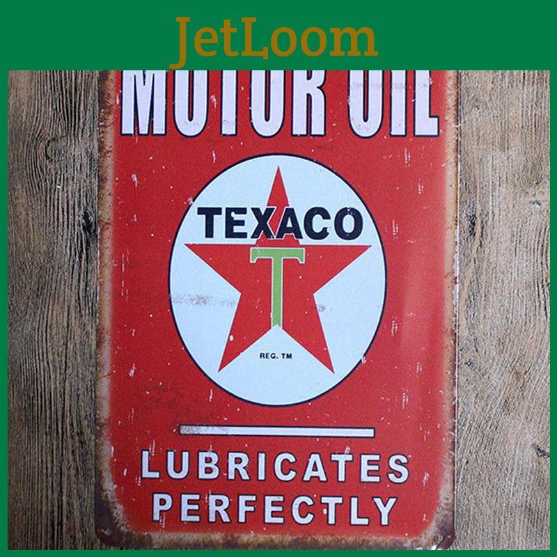 Durable Vintage Retro Metal Tin Sign Poster Plaque Featuring Eyecatching Garage And Motor Oil Design