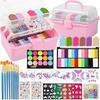 Face Painting Kit Organizer Box Rainbow Non-toxic Stencil Brush Jewelry Halloween Tomb Makeup 1 Pcs Single