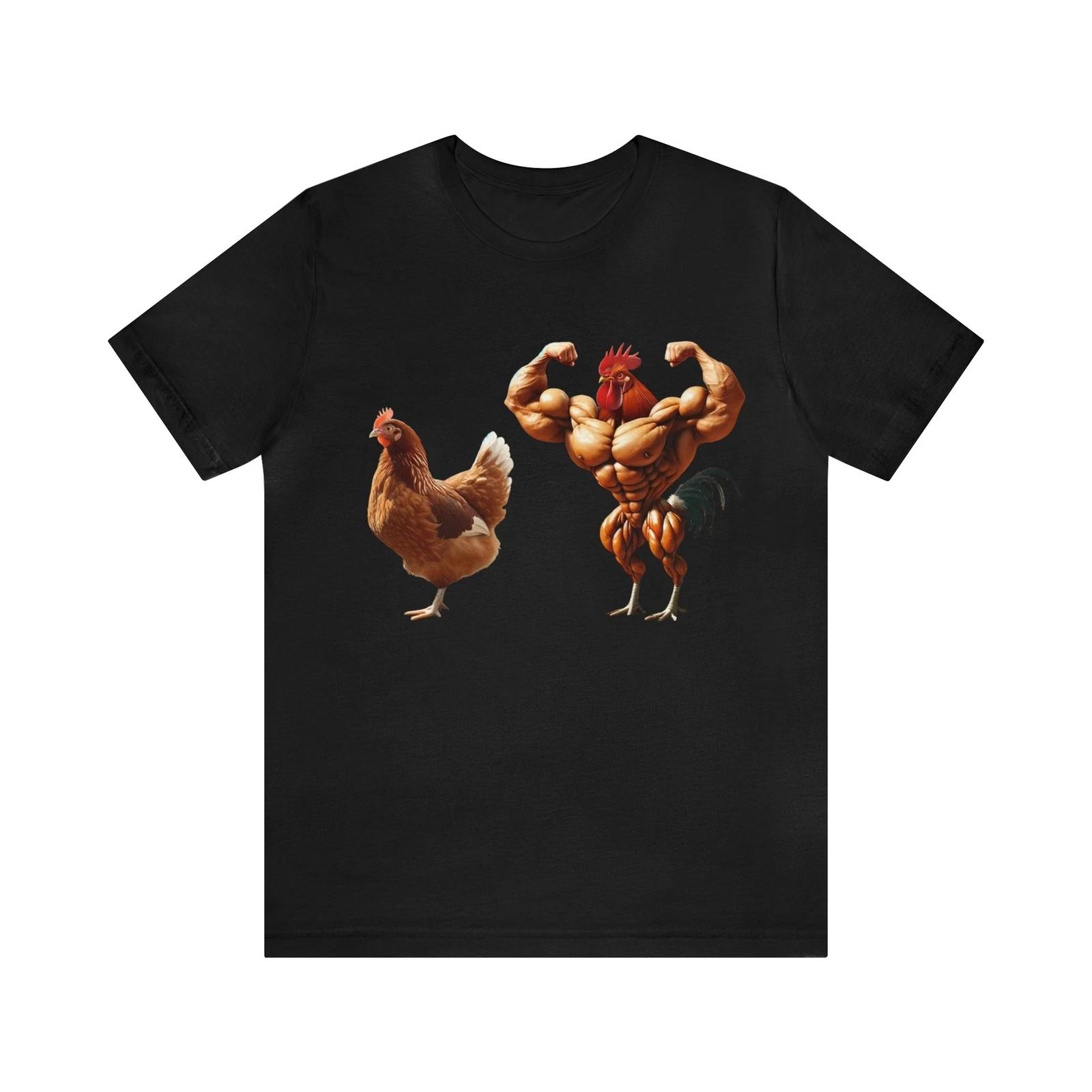 Rooster shirt gallo bodybuilding muscle Hen bodybuilding fighting mma gamefowl S