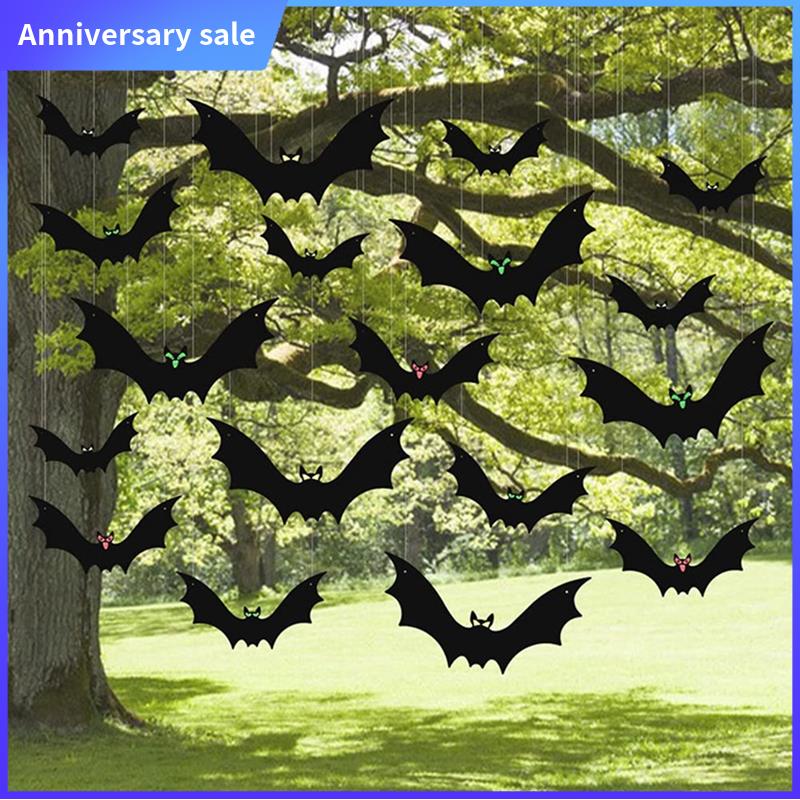 AD23-Hanging Bat Halloween Outdoor Decorations - Perfect For Hanging Outdoor Decorations On Trees, Porches, Yards