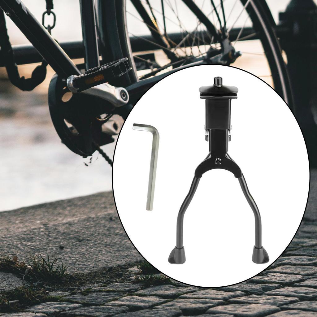Double Leg Bike Kickstand Bicycle Kick Stand Metal Bicycling Trips Anti Slip, Side Support