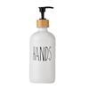 Verdickter Glas Handseifenspender mit Bambus Pumpkopf