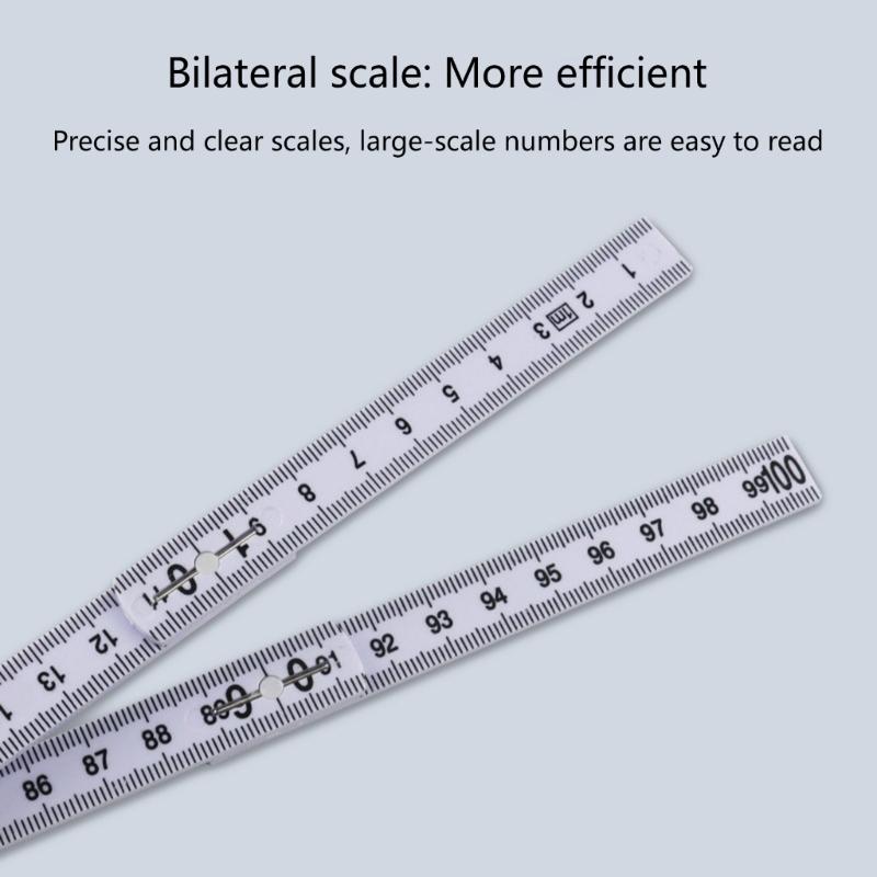 2Pcs 1 Meter Foldable Ruler,Engineering Measurement Device Tool for Precise Measurements in Building Renovations