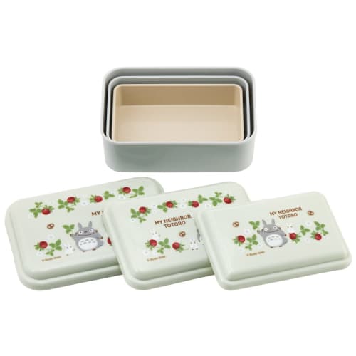 Skater Antibacterial Seal Container Set of 3 Storage Containers My Neighbor Totoro Strawberry Studio Ghibli Made in Japan SLUS3AG-A