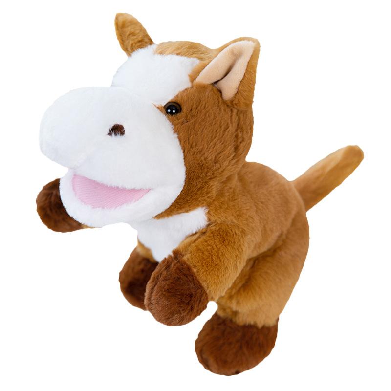 Cute Animal Puppy Cow Puppet Plush Toy Lamb Duck Ventriloquist Hand Puppet Parent-Child Game Props