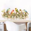 Cartoon Cute Bird Fence Leaves Bedroom Living Room Home Background Decoration Self Adhesive Stickers