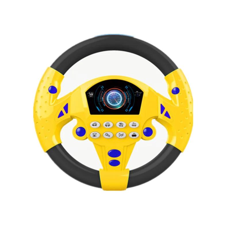 Simulation Children Steering Wheel Toy 360° Rotation Driving Early Education Machine Simulator With Light Sound Toys For Kids