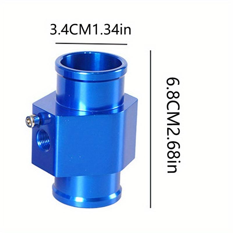 32mm Alloy Water Temperature Sensor Adapter, Universal Fit for Vehicles, Engine Bay Water Temp Gauge Accessory with Clamps and Signal Wire Connector
