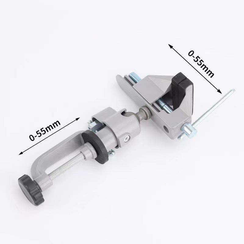 Multifunctional 360° Aluminum Alloy Bench Vise & Electric Drill/Grinder Bracket