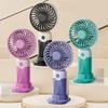3-Speed Handheld Fan with Phone Holder Quiet USB Rechargeable Mini Personal Desk Fan Portable Travel Outdoor Summer Cooling Fan