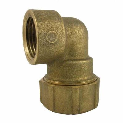 Brass Fitting for PE Pipe 90° Elbow IG 20x1/2"