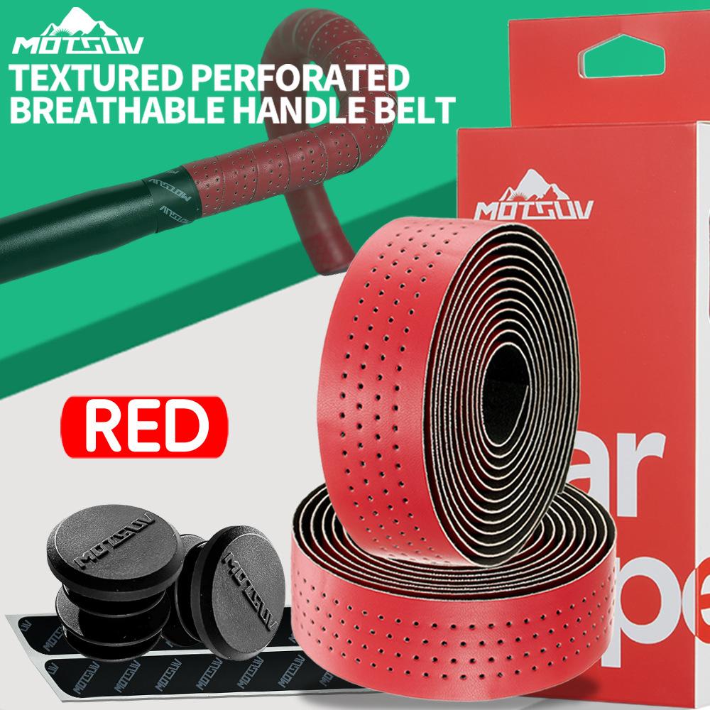 Bicycle Handlebar Tape Textured Perforated PU+EVA 3cm x 210cm Waterproof Abrasion Resistant Anti-Slip Cushioned for Road Bikes