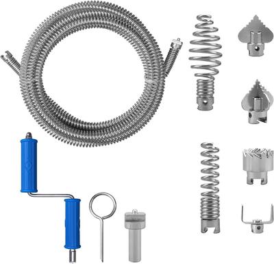 Pipe Cleaning Tool Spiral Unclogging Tool 3 Meters Length