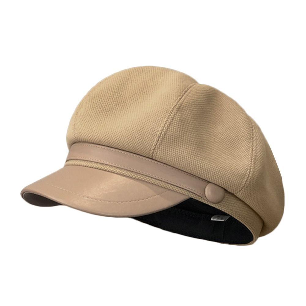 Fashion Woolen Winter Beret Hat Vintage Windproof Painter Octagonal Cap Elegant Breathable Newsboy Pumpkin Hat for Women