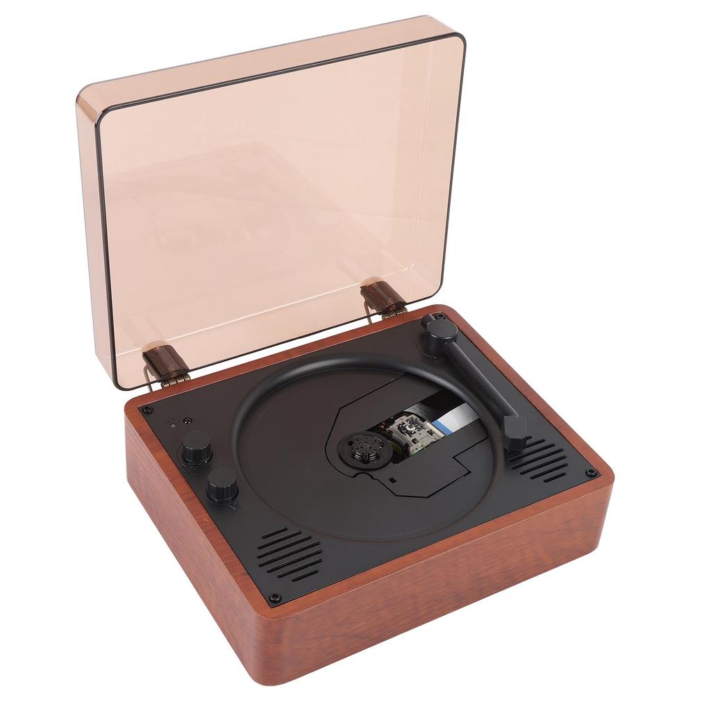 Retro CD Player with Bluetooth for Home Rechargeable Portable Desktop CD Player with Speakers Remote Control