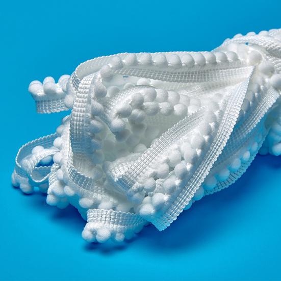 1000CM Pom Pom Trim Ribbon DIY Sewing Crafts Ball Fringe Ribbon Home Curtain Clothes Pillow Decoration Pompom Tassel Ribbon