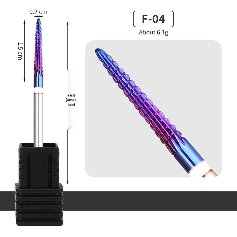 

Фреза для маникюра из вольфрамовой стали с фиолетовым покрытием: Отшелушивающий, Удаляющий мозоли, Конический дизайн «пять в одном»