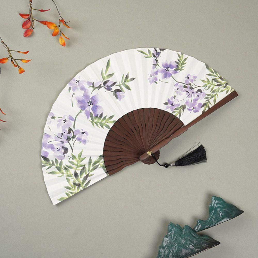 Элегантный веер в китайском стиле Китайский танцевальный веер Высококачественный ручной веер 1