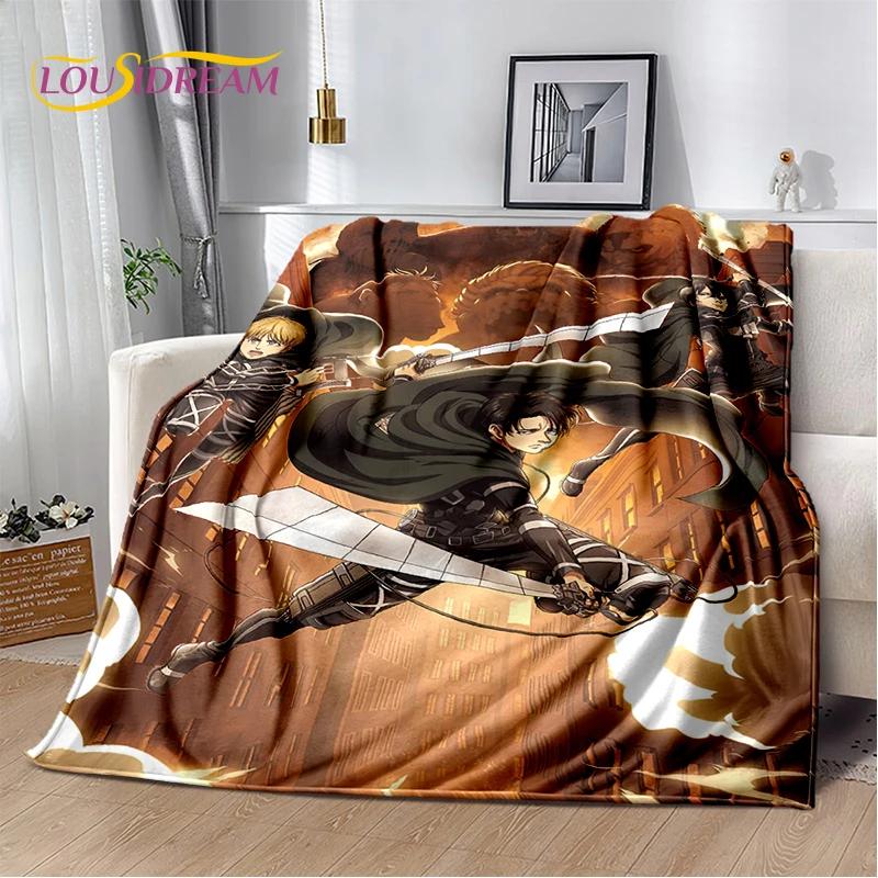 2025 Attack On Titan Eren Anime Cartoon Soft Blankets,Throw Blanket Comfortable Blanket for Picnic Beds Sofa Home Kids Gifts