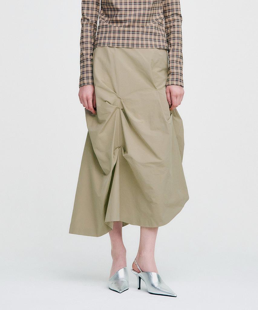 Kimjisu Dozi - Pinched Long Skirt _ Beige