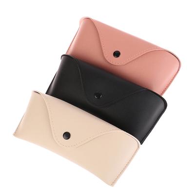 1Pc Durable Leather Glasses Case Sunglasses Solid Color Pouch Bag Eyewear Box Lightweight Convenient Protable