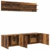 Wall Mounted TV Units 6 pcs Reclaimed Wood Effect Particleboard