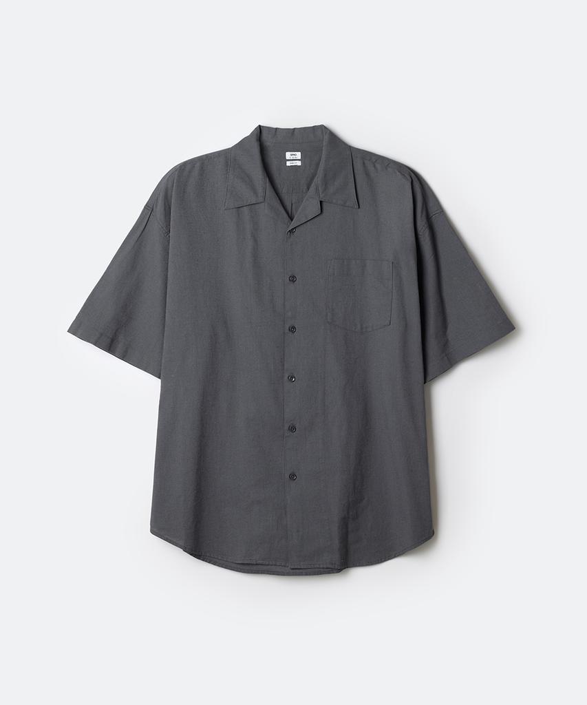 Seupao [Linen Blend] Oversized Short Sleeve Shirt_Spywg25M04