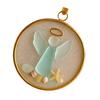 Christmas Tree Hanging Decoration Festival Sea Glass Pendant Religious Gift for Christians and Families