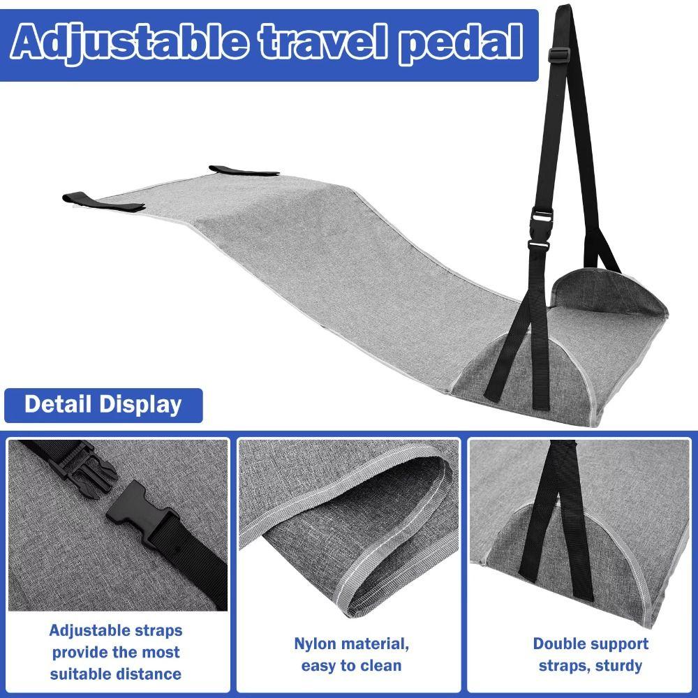 Adjustable Strap Travel Foot Rest Comfortable Portable Footrest Hanger Airplane Foot Hammock  Bus