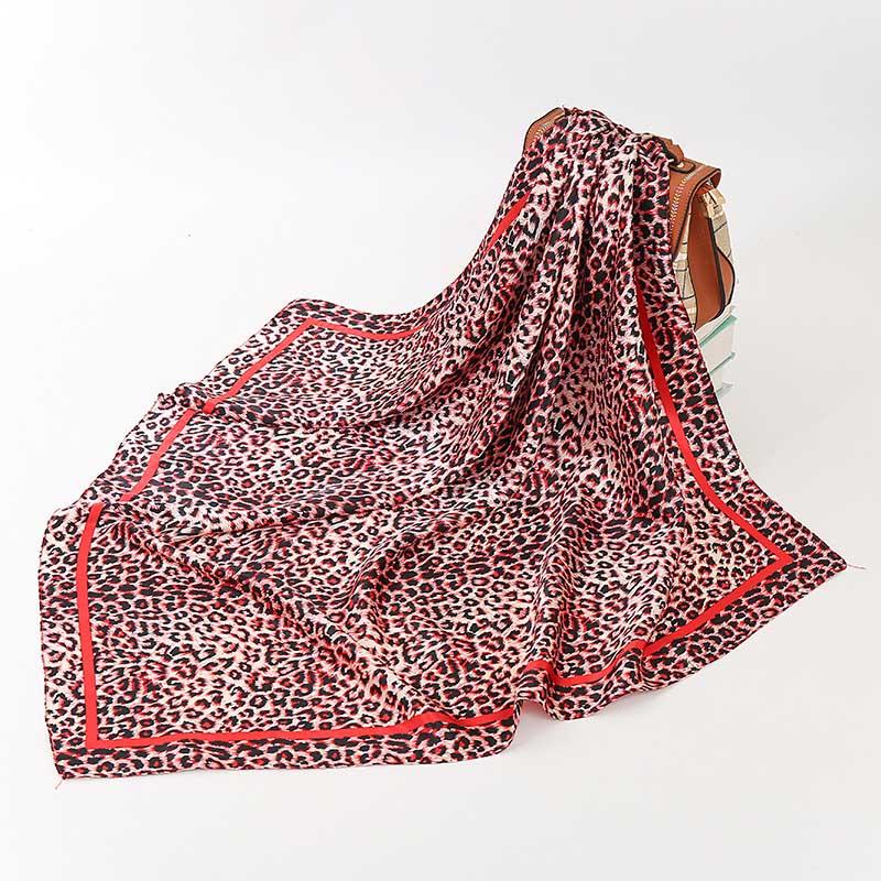 New Women Silk Scarf For Neck Hair Designer Bag Warp Soft Neckerchief Hijab Headscarf Female Foulard Print Paisley Scarf 90*90cm